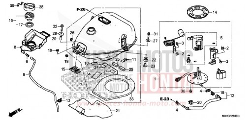 RESERVOIR A CARBURANT/POMPE A CARBURANT ADV750K de 2020
